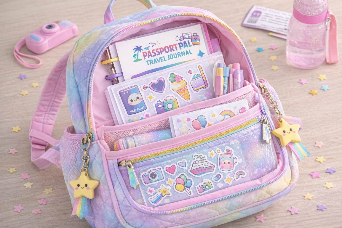 Journal packed in a bag